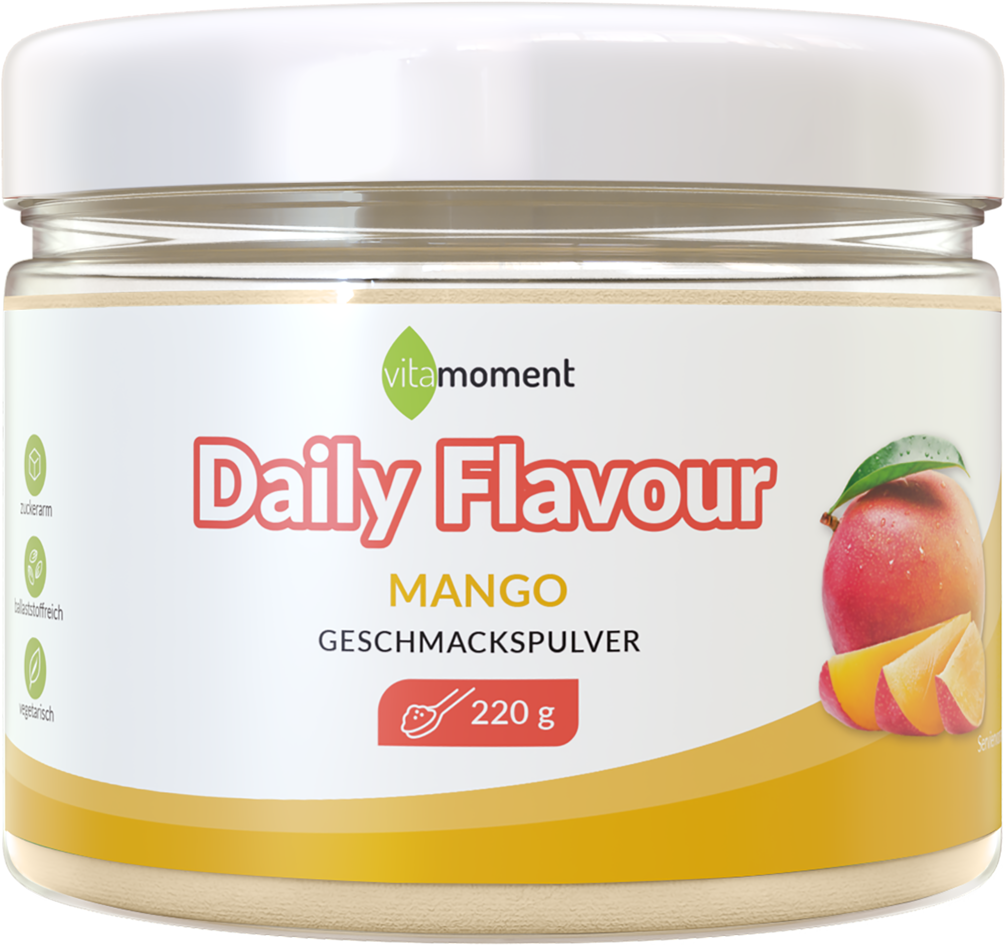 Daily Flavour Geschmackspulver - Mango, 220g - VitaMoment Produkt