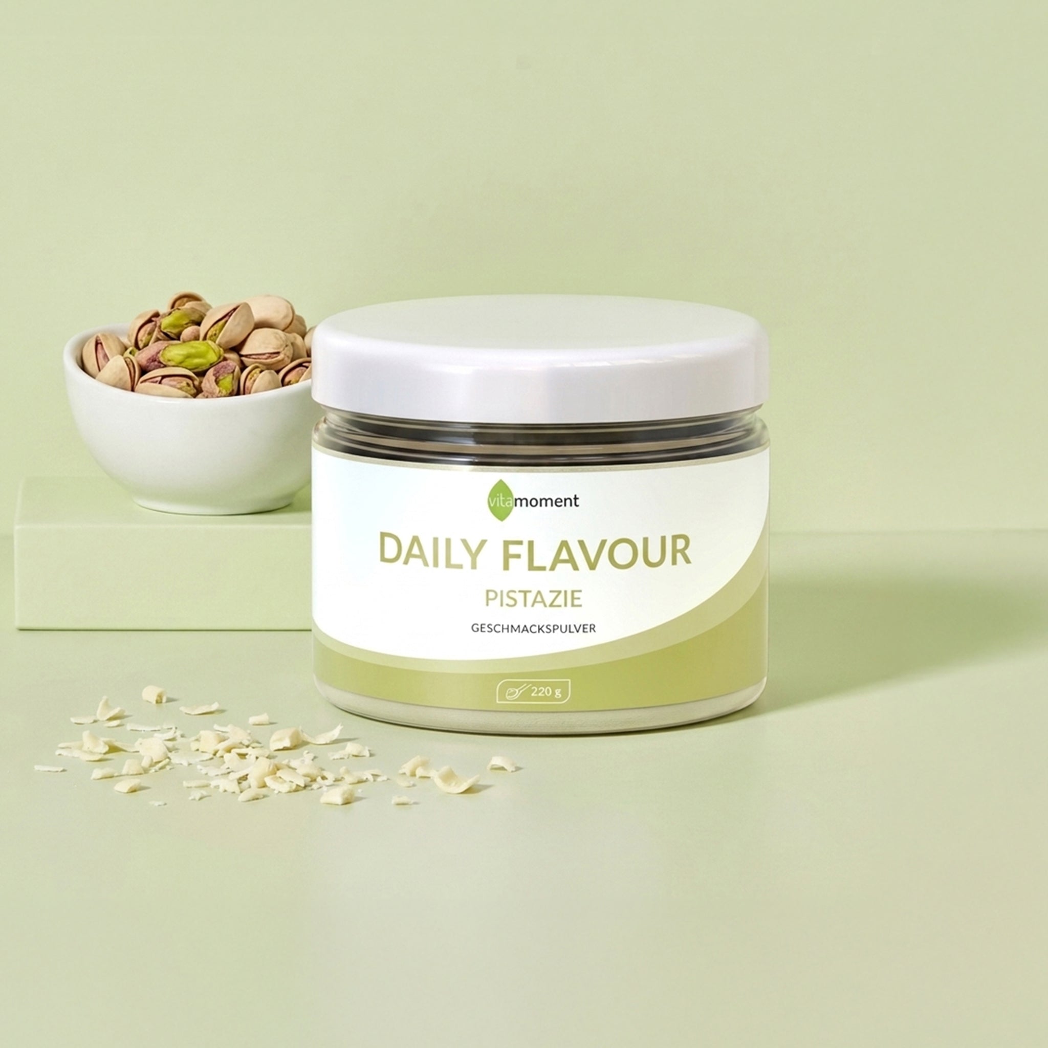 Daily Flavour Geschmackspulver - Pistazie, 220g - VitaMoment Produkt