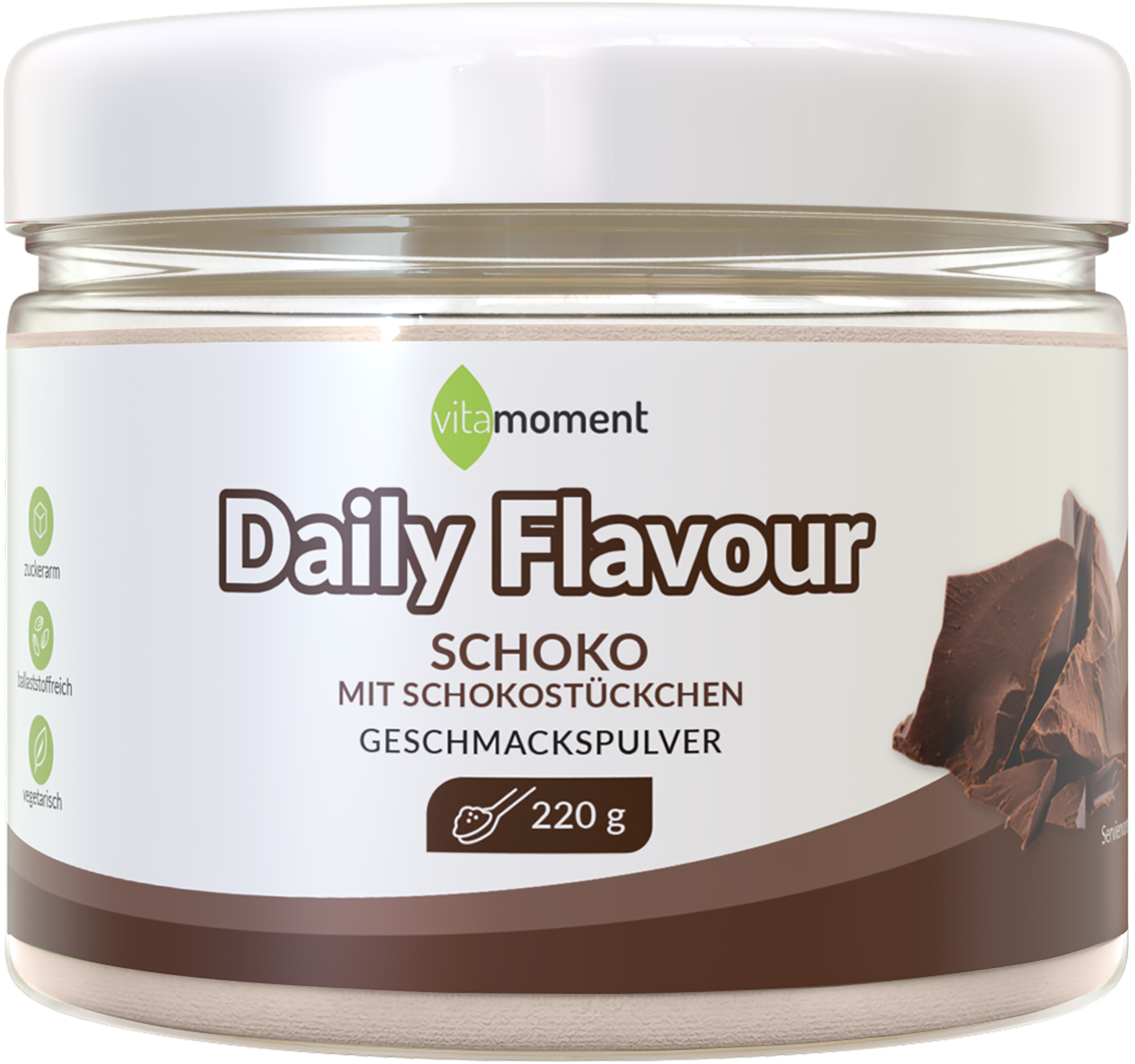 Daily Flavour Geschmackspulver - Schoko, 220g - VitaMoment Produkt