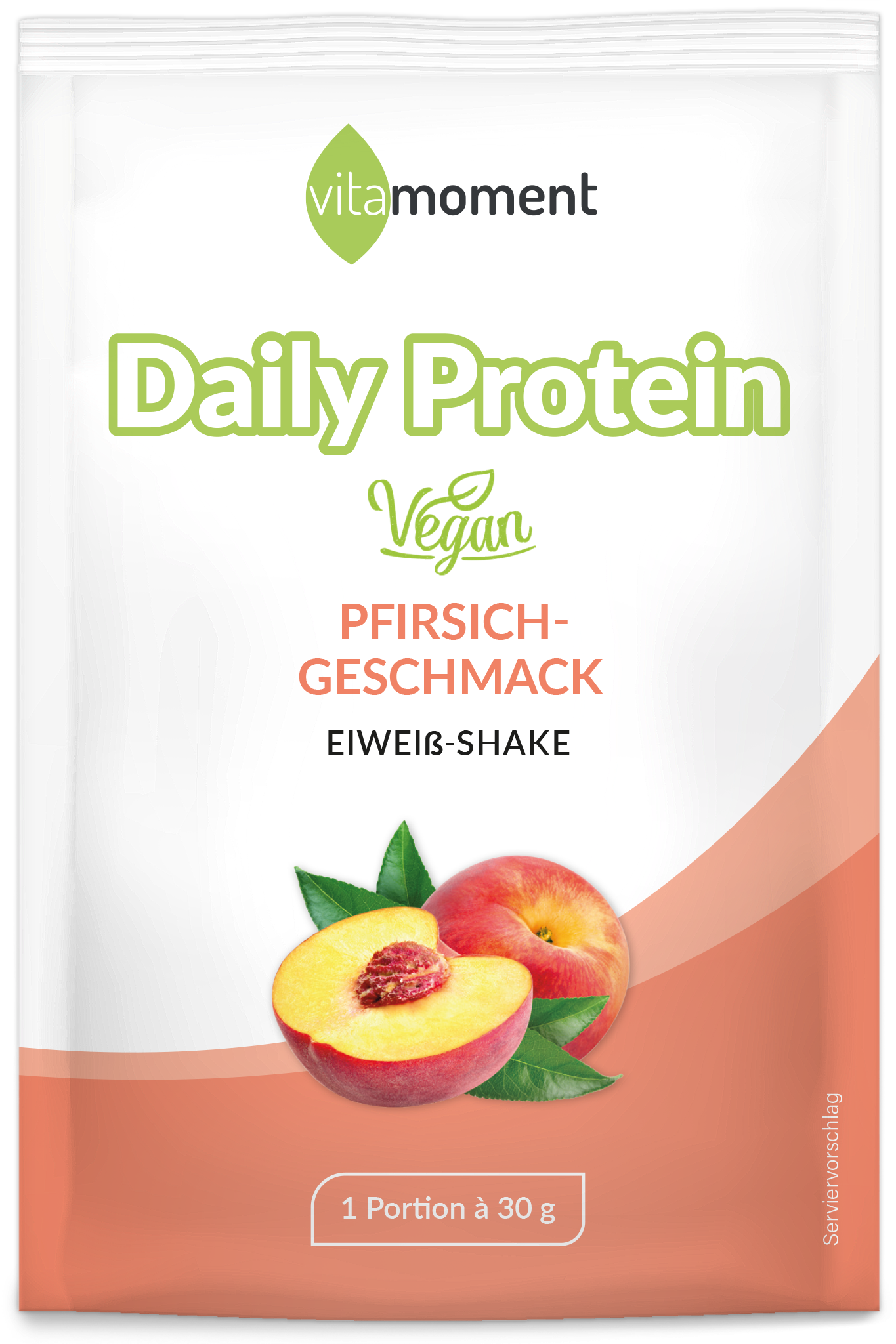 Daily Protein Vegan Probe - Pfirsich - VitaMoment Produkt