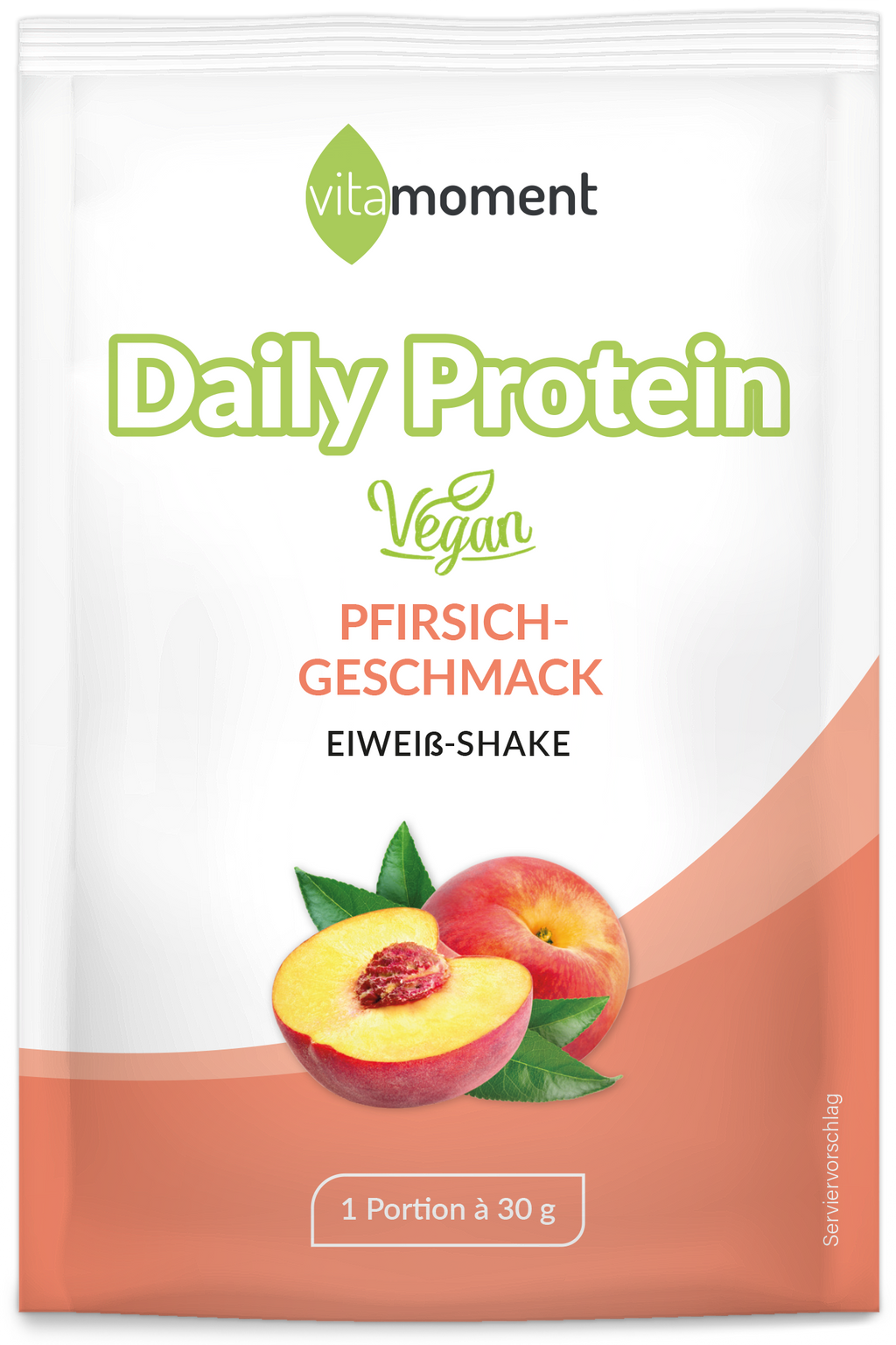 Daily Protein Vegan Probe - Pfirsich - VitaMoment Produkt