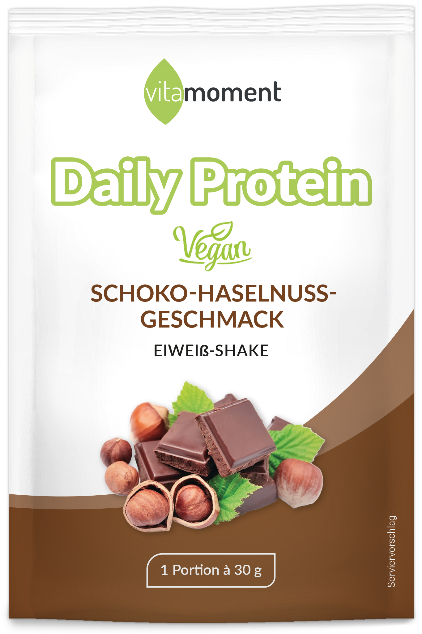 Daily Protein Vegan Probe - Schoko-Haselnuss - VitaMoment Produkt