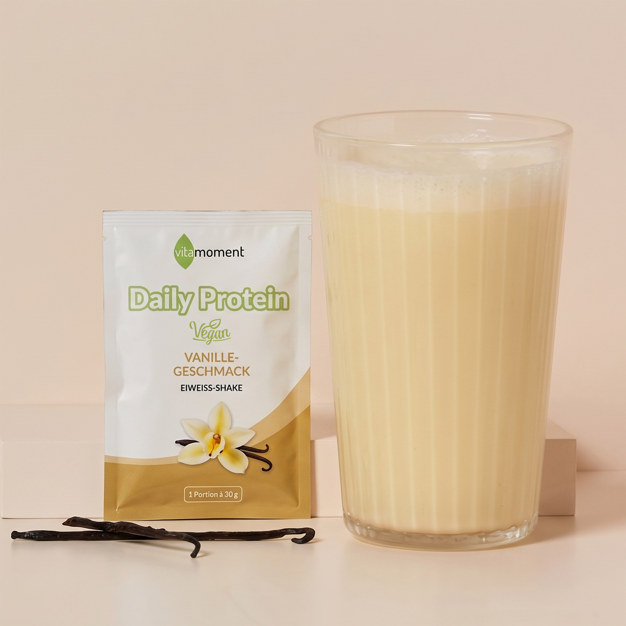 Daily Protein Vegan Probe - Vanille - VitaMoment Produkt
