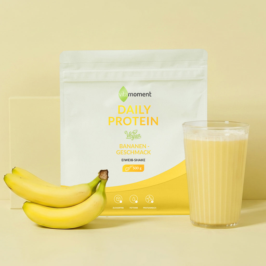 Daily Protein Shake Vegan - Banane, 500g - VitaMoment Produkt