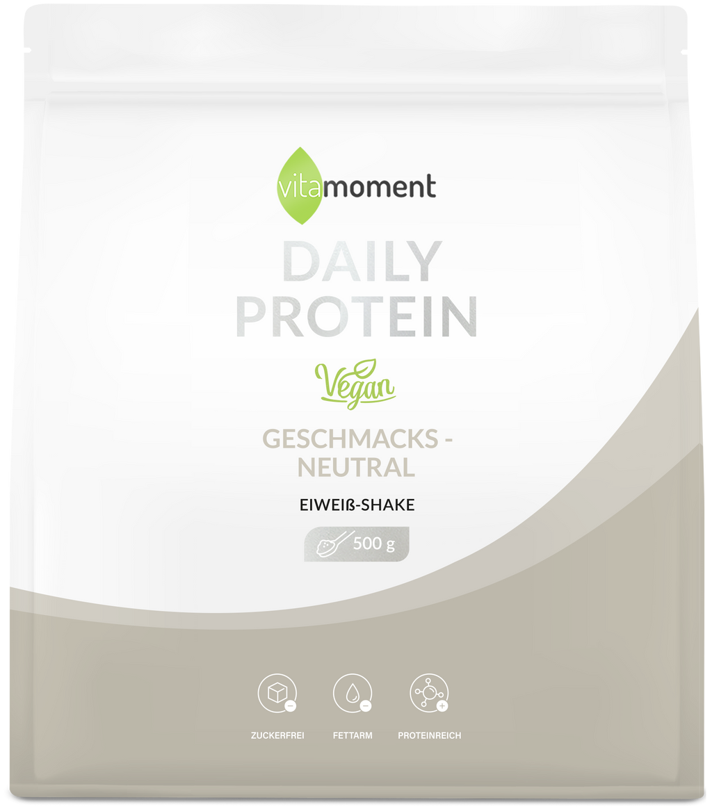 Daily Protein Shake Vegan - Neutral, 500g - VitaMoment Produkt