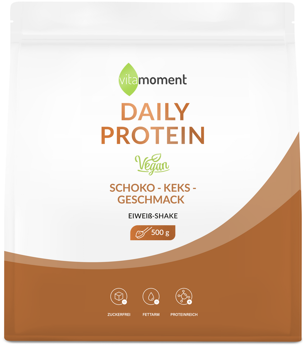 Daily Protein Shake Vegan - Schoko-Keks, 500g - VitaMoment Produkt