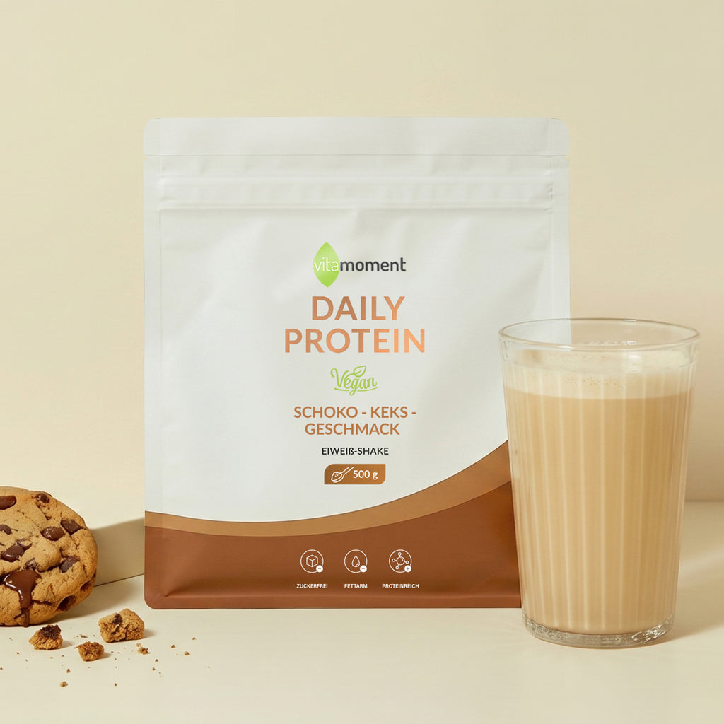 Daily Protein Shake Vegan - Schoko-Keks, 500g - VitaMoment Produkt