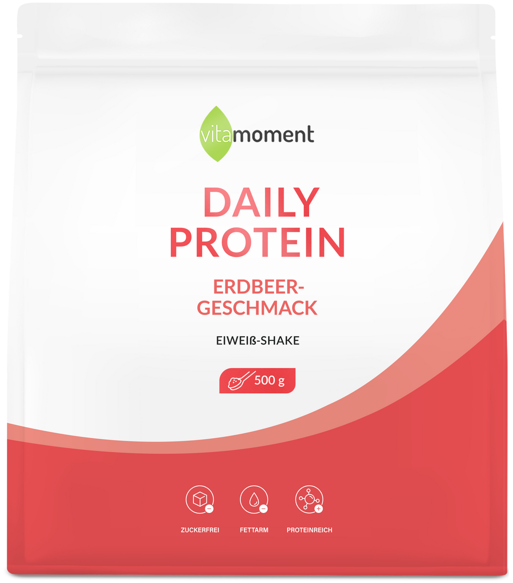 Daily Protein Shake - Erdbeer, 500g - VitaMoment Produkt