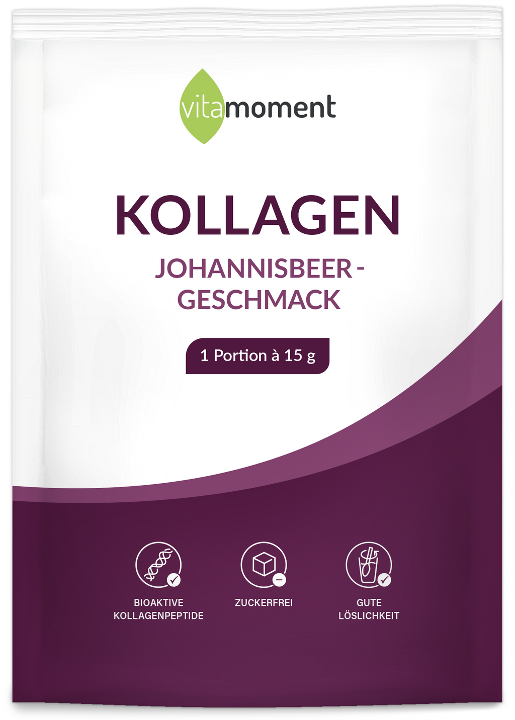 Kollagen - Johannisbeere, 15g (Probe) - VitaMoment Produkt