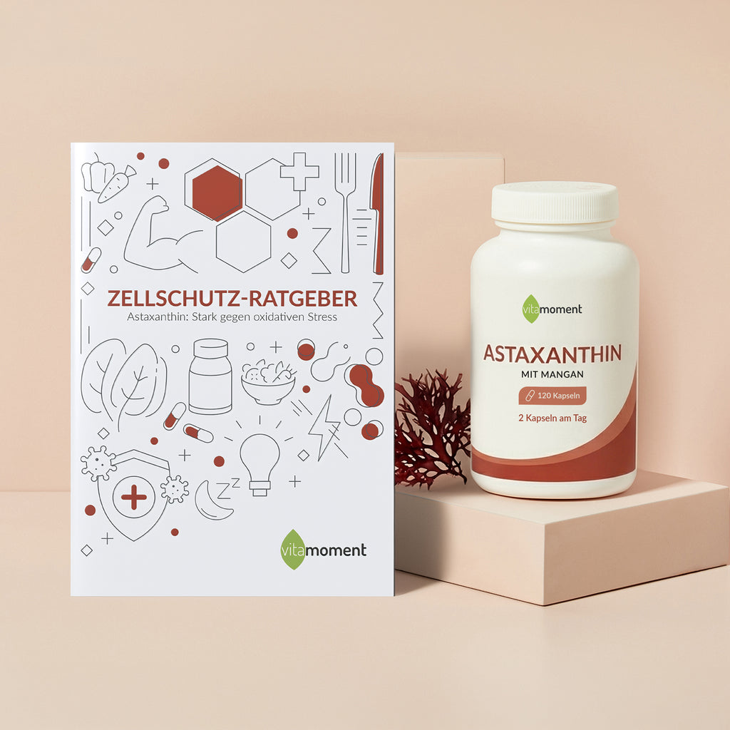 Zellschutz-Ratgeber - 1:Astaxanthin - VitaMoment Produkt